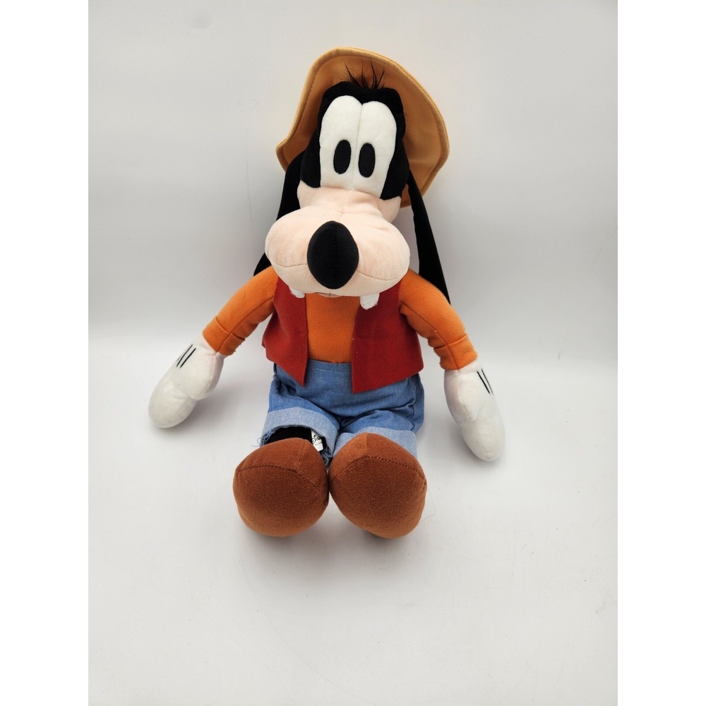 Disney Parks Authentic Goofy Gone Fishing Plush Doll Stuffed Animal Toy 20"